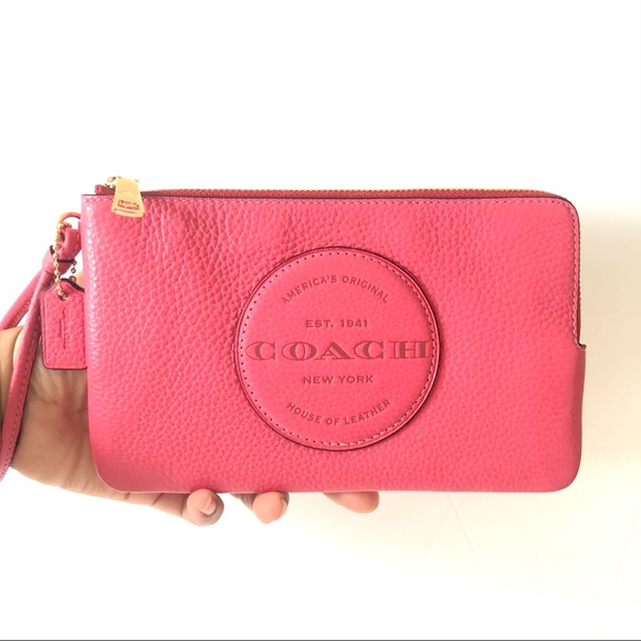 Coach Dempsey Tote Pink Leather Purse Wallet Set - Picture 9 of 12